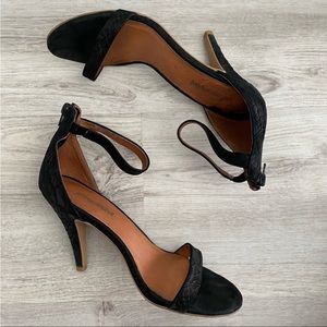 Jeffrey Campbell Burke Heel in Black Matte Snake